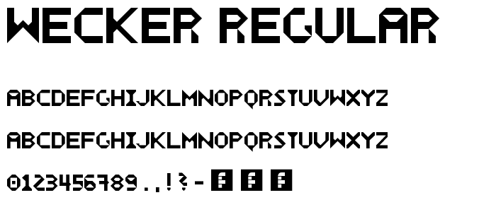 WECKER Regular font
